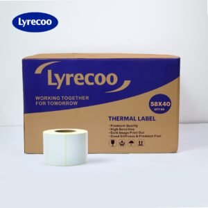 Thermal Barcode Label Roll 58×40mm – 60 Rolls