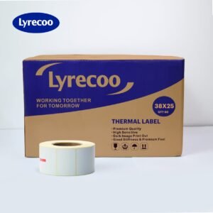 Thermal Barcode Label Roll 38×25mm – 60 Rolls